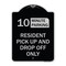 Signmission Minute Parking Resident Pick-Up and Drop-Off Minute Parking Aluminum Sign, 24" x 18", BS-1824-23875 A-DES-BS-1824-23875 - alternate 1